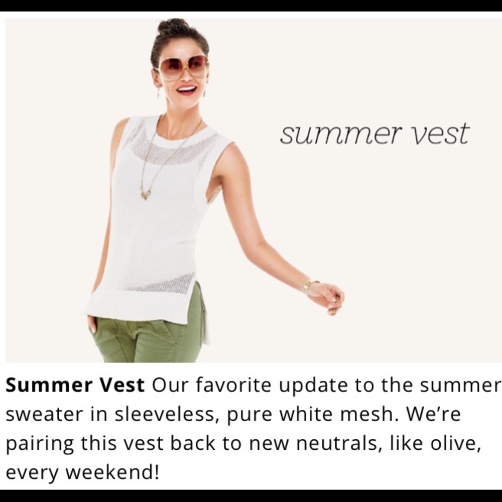 CAbi summer sweater vest